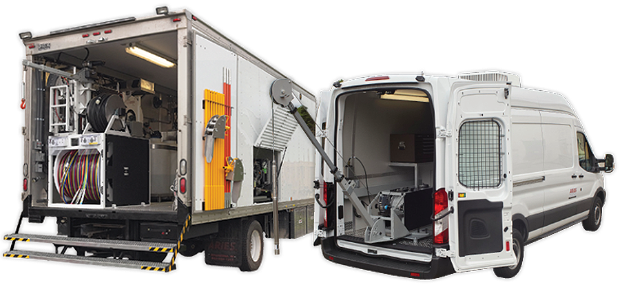 high cube sewer grout truck